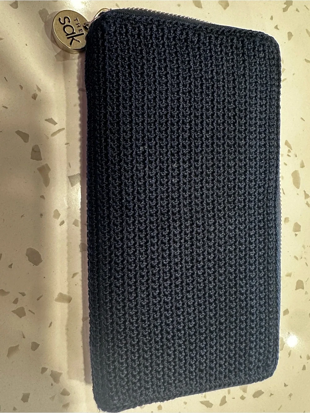 The Sak Navy Woven Zip Pouch